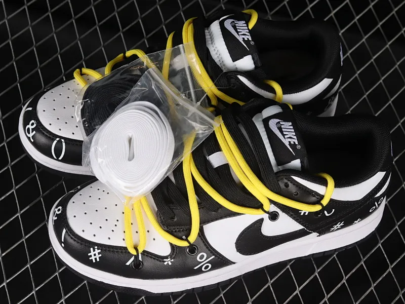 All Categories Nk SB Dunk Series Nk SB Dunk Low Low-top sneakers Nk Dunk Low Black and White Panda Code Customized version of deconstructed strap casual sneakers DD1391-100